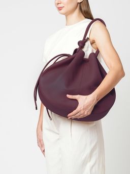 Behno New York - Ina Bag Large Pebble Handbag - Wine