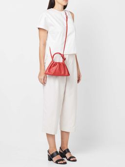 Behno New York - Tina Baguette Mini Saffia no Ruched - Red