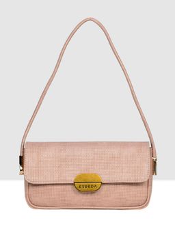 ESBEDA - Peach Colour Glitter Shine Partyware Handbag for Women