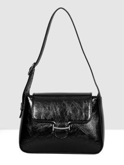 ESBEDA - Black Colour Glossy Mini Sling Bag for Women
