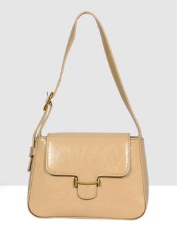 ESBEDA - Beige Colour Glossy Mini Sling Bag for Women