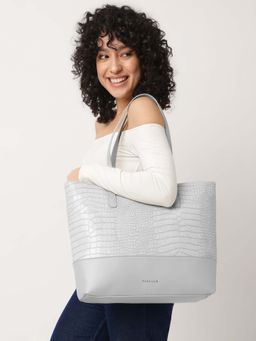 Fastrack - Grey Casual Tote Bag with Laptop Sleeves That Holds Upto 15"