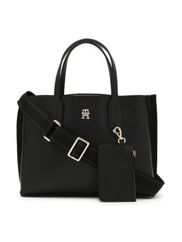 Tommy Hilfiger - Women'S Black Colour Handbag with Detachable Pouch