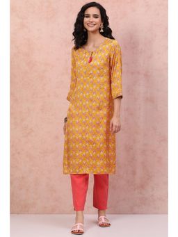 Rangriti - Yellow Printed Kurta