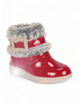 Lil Lollipop - Girls Party Boots with Led Light - Red