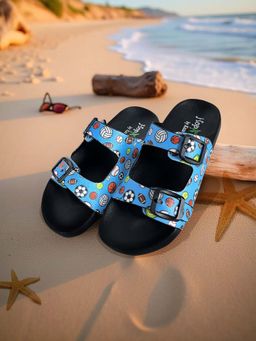 KazarMax - Splash-Steps Boys Blue Balls Printed Waterproof Sandals