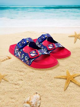 KazarMax - Splash-Steps Boys Royal Blue Space Printed Waterproof Sandals
