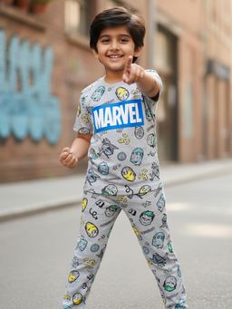 Napchief - Unisex Marvel Avengers Classic Pattern T-Shirt and Pyjama (Set of 2)
