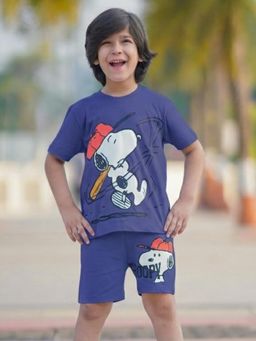 Napchief - Unisex Peanuts Snoopy Baseball T-Shirt & Shorts