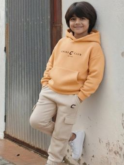 Napchief - Brown Printed Relaxed Hoodie with Joggers