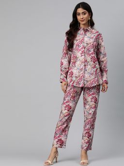 Readiprint - Shirts Cotton Mauve Color Co-Ord (Set of 2)