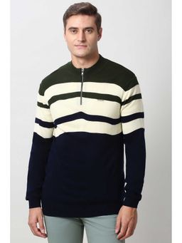 Peter England - Men Multi Stripe Sweater