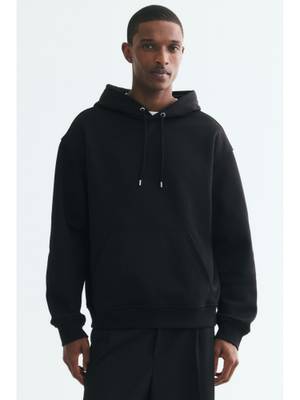 Buy H&M Men Black Loose Fit Hoodie