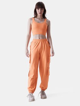 The Souled Store - Solids Papaya Women Co-ords (Set of 2)