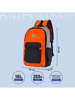 Harissons - Unisex Orange Drifter Foldable 18L Backpack (Small)