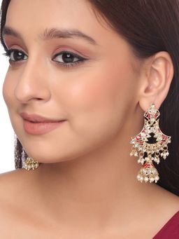 Shoshaa - Gold-Plated Gold Kundan Earrings