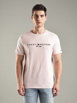 Tommy Hilfiger - Pink Logo Regular Fit Cotton T-shirt