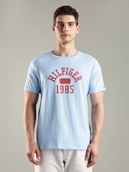 Tommy Hilfiger - Blue Logo Regular Fit Cotton T-shirt