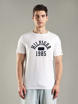 Tommy Hilfiger - White Logo Regular Fit Cotton T-shirt