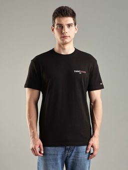 Tommy Hilfiger - Black Logo Regular Fit Cotton T-shirt