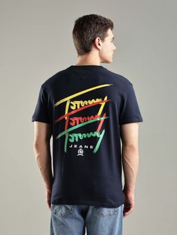 Tommy Hilfiger - Navy Blue Regular Fit Cotton T-shirt