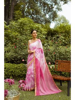 Geroo Jaipur - Handcrafted Shibori Bandhnai Kota Art Silk Saree