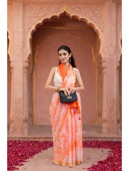 Geroo Jaipur - Handcrafted Shibori Bandhnai Kota Art Silk Saree
