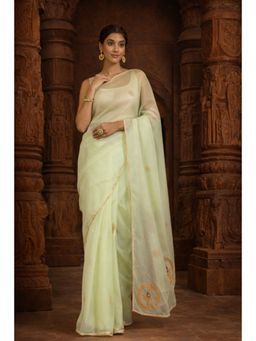Geroo Jaipur - Handcrafted Gota Patti Organza Saree