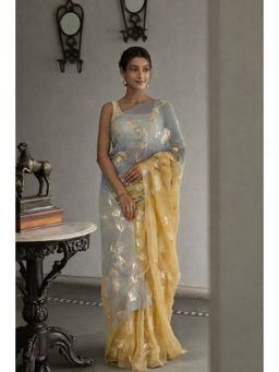 Geroo Jaipur - Shaded Handcrafted Gota Patti Chiffon Saree