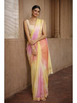 Geroo Jaipur - Hand Dyed Multicolor Kota Silk Saree