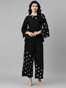 Deebaco - Women Black Floral Co-Ord Set