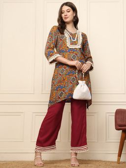 Deebaco - Women Multi-Color Printed Kurta with Palazzo