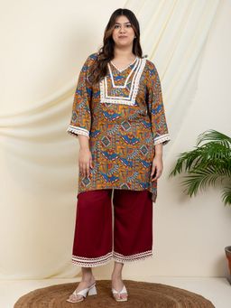 Deebaco - Women Multi-Color Printed Kurta with Palazzo