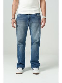Off Duty India - Revival Edge Blue Straight Fit Jeans