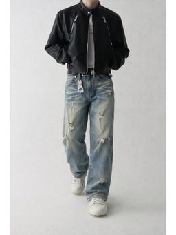 Off Duty India - Not So Clean Blue Wash Baggy Jeans