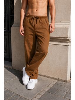 Bene Kleed - Men Khaki Relaxed Fit Cotton Trouser