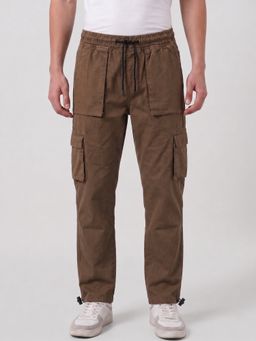 Bene Kleed - Men Brown Relaxed Fit Mid-Rise Cotton Cargo