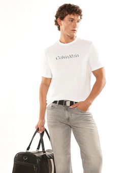 Calvin Klein - Logo White Regular Fit Cotton T-Shirt