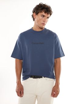 Calvin Klein - Logo Navy Blue Relaxed Fit Cotton T-Shirt
