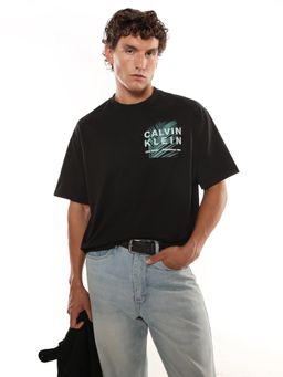 Calvin Klein - Logo Black Relaxed Fit Cotton T-Shirt