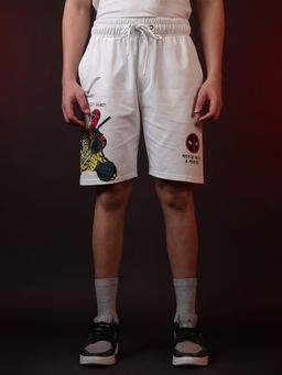 Free Authority - Official Marvel Comics Deadpool & Wolverine Graphic Men White Shorts