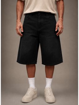 Perch - Black Washed Denim Shorts