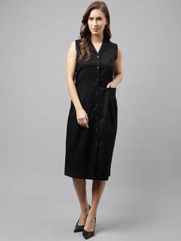 Hancock - Women Black Solid Dress
