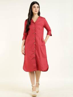 Hancock - Women Red Solid Dress