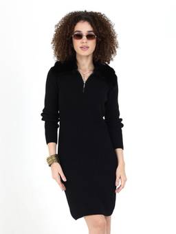 JOE Hazel - Women Black Textured Dress