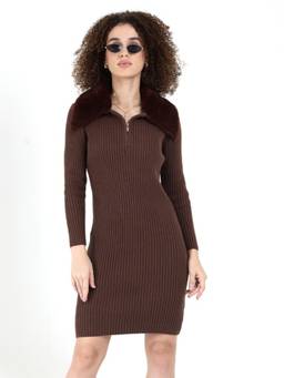 JOE Hazel - Women Brown Textured Dress