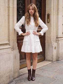 ZUMMER - Women White Solid Dress
