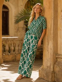 STREET 9 - Women Green Floral Printed Co-Ord Set