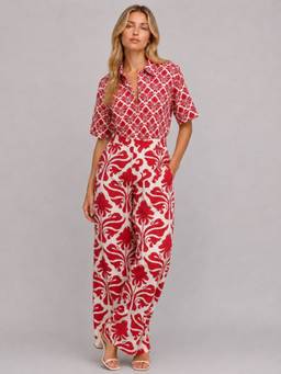 STREET 9 - Women Red Floral Printed Co-Ord Set