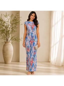BONICA CLOTHING - Women Blue Printed Dress
